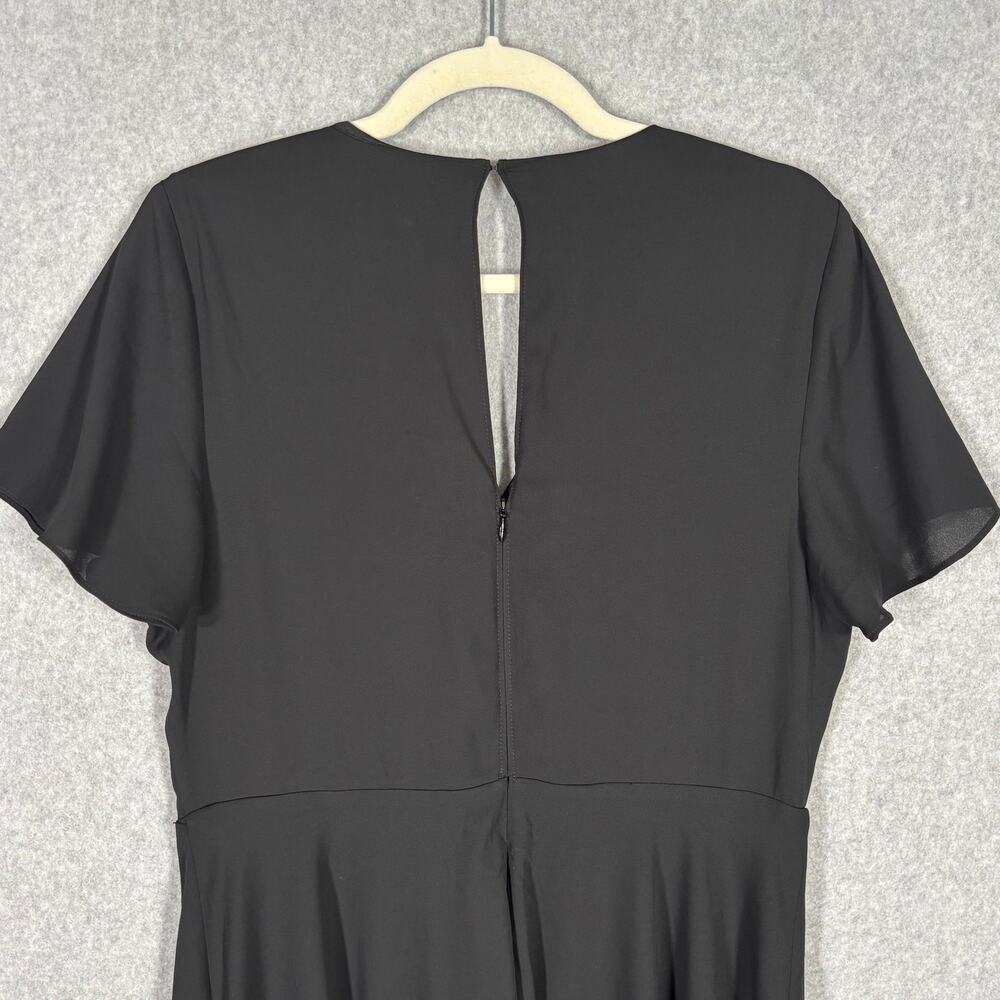 Express Dress 12‎ Wrap Flowy Flutter Stretch Career Church Witch Quiet Basic - Picture 9 of 11